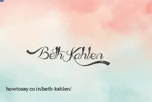Beth Kahlen