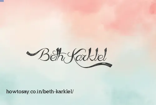 Beth Karklel