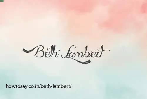 Beth Lambert
