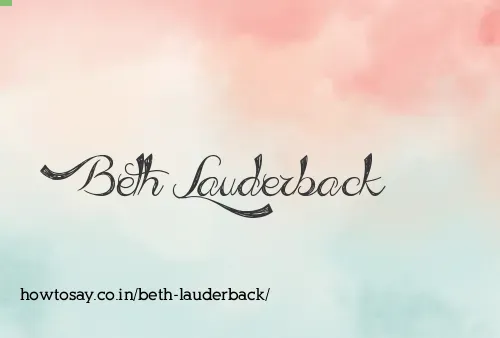 Beth Lauderback