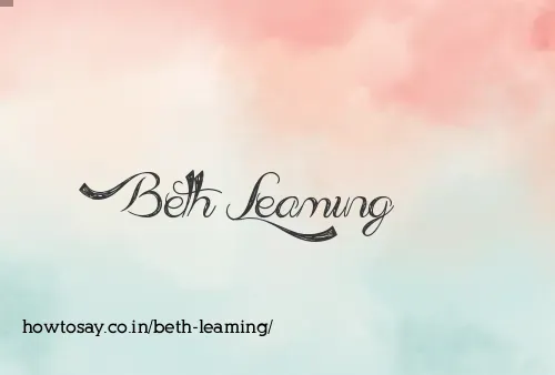 Beth Leaming