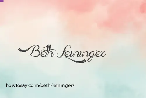 Beth Leininger