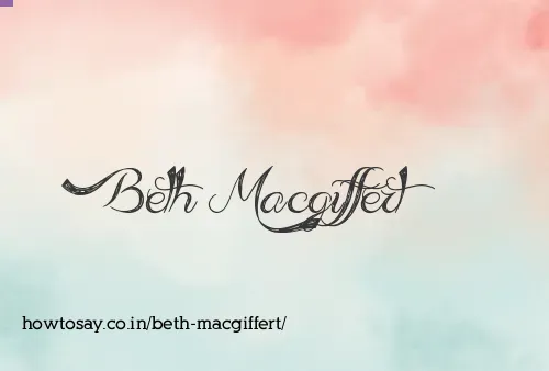 Beth Macgiffert