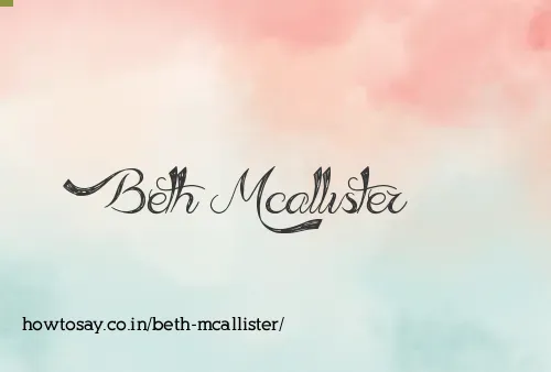 Beth Mcallister