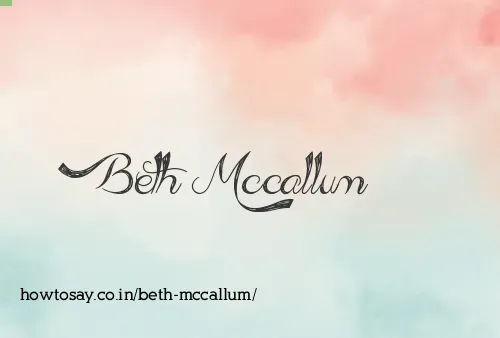 Beth Mccallum
