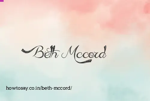 Beth Mccord