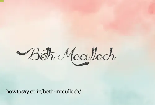 Beth Mcculloch