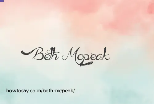 Beth Mcpeak