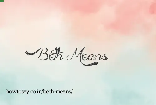 Beth Means
