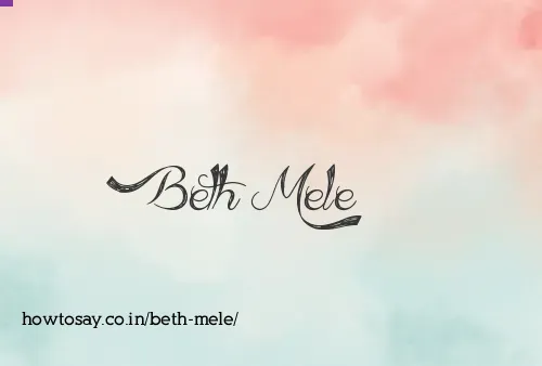 Beth Mele