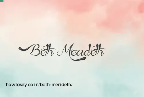 Beth Merideth