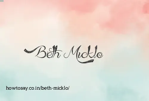 Beth Micklo