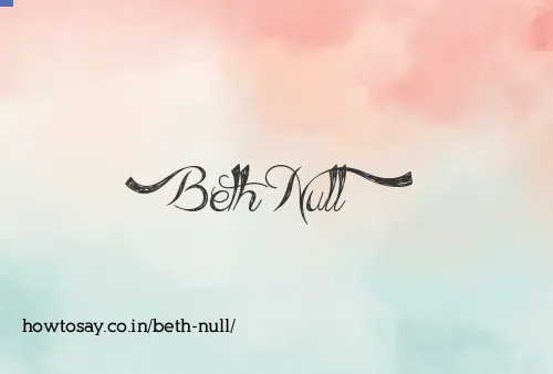 Beth Null