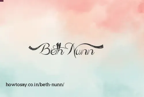 Beth Nunn
