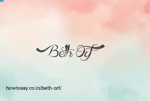 Beth Orf