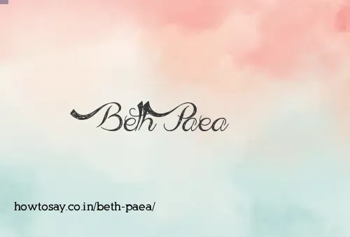 Beth Paea