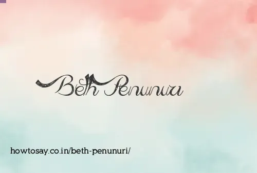 Beth Penunuri