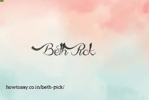 Beth Pick