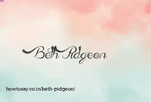 Beth Pidgeon