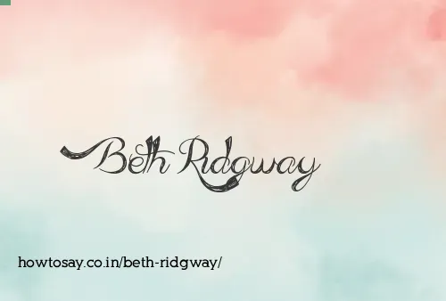 Beth Ridgway