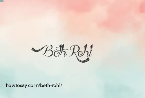 Beth Rohl