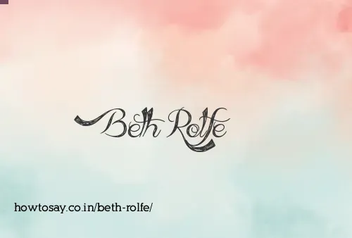 Beth Rolfe