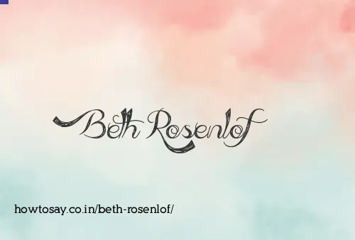 Beth Rosenlof