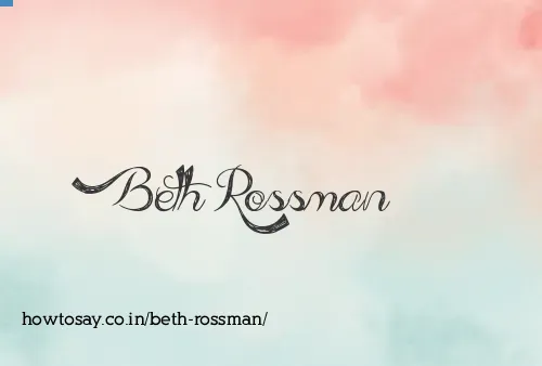 Beth Rossman