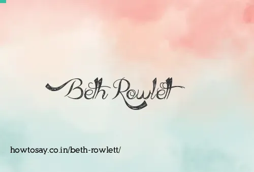 Beth Rowlett