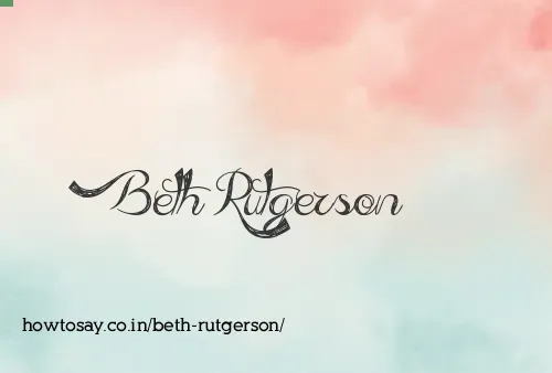 Beth Rutgerson
