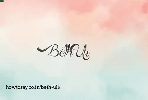 Beth Uli
