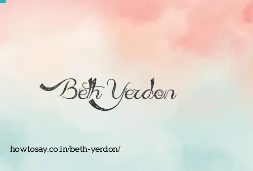 Beth Yerdon