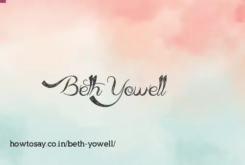 Beth Yowell