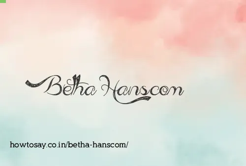Betha Hanscom