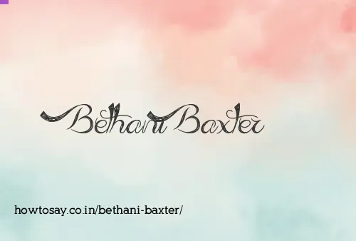 Bethani Baxter