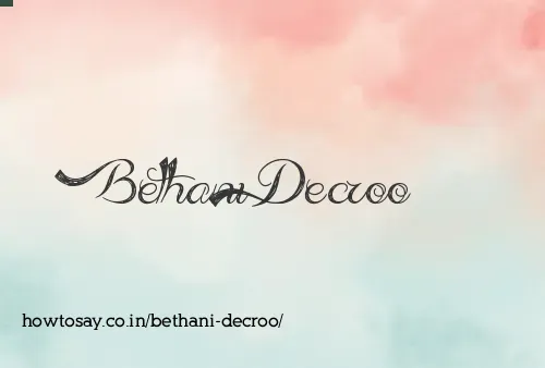 Bethani Decroo