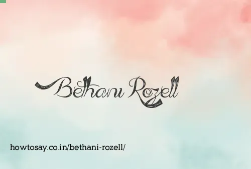 Bethani Rozell