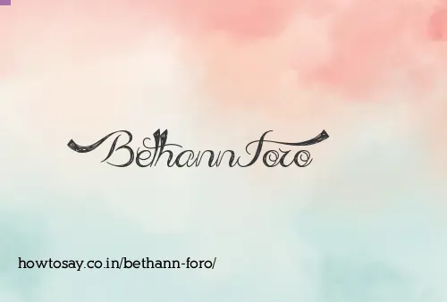 Bethann Foro
