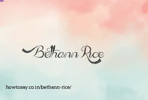 Bethann Rice
