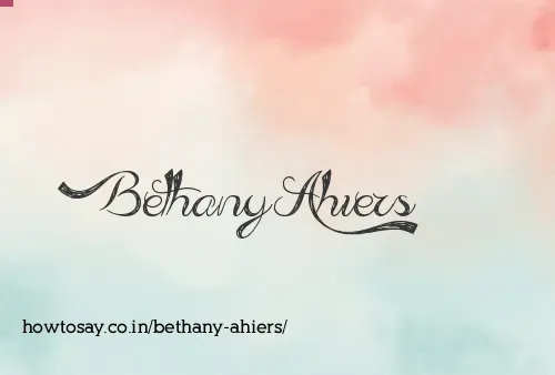 Bethany Ahiers