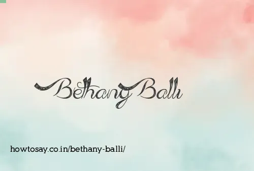 Bethany Balli