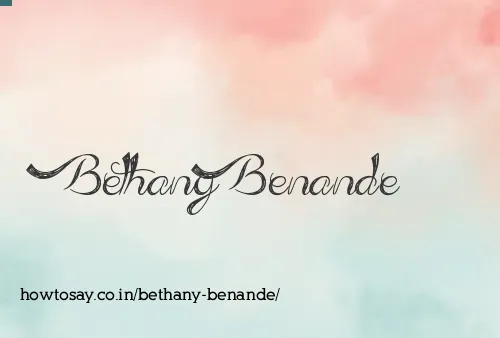 Bethany Benande