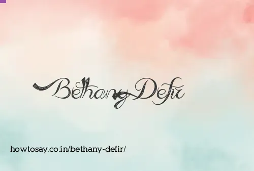 Bethany Defir