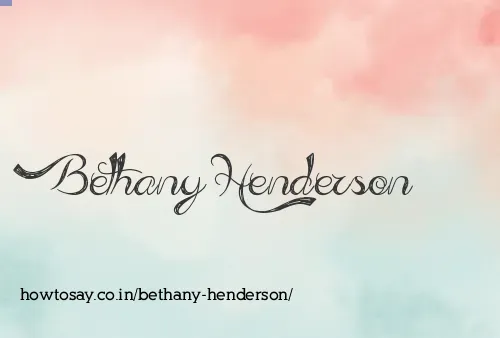 Bethany Henderson