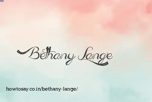 Bethany Lange