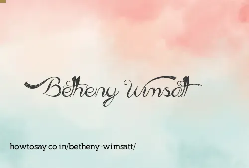 Betheny Wimsatt