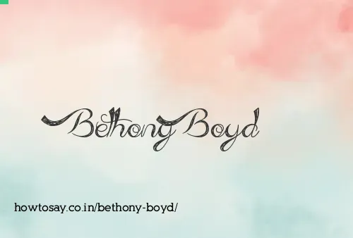 Bethony Boyd