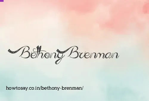 Bethony Brenman