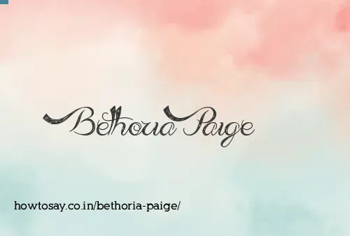 Bethoria Paige