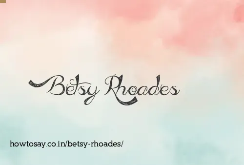 Betsy Rhoades